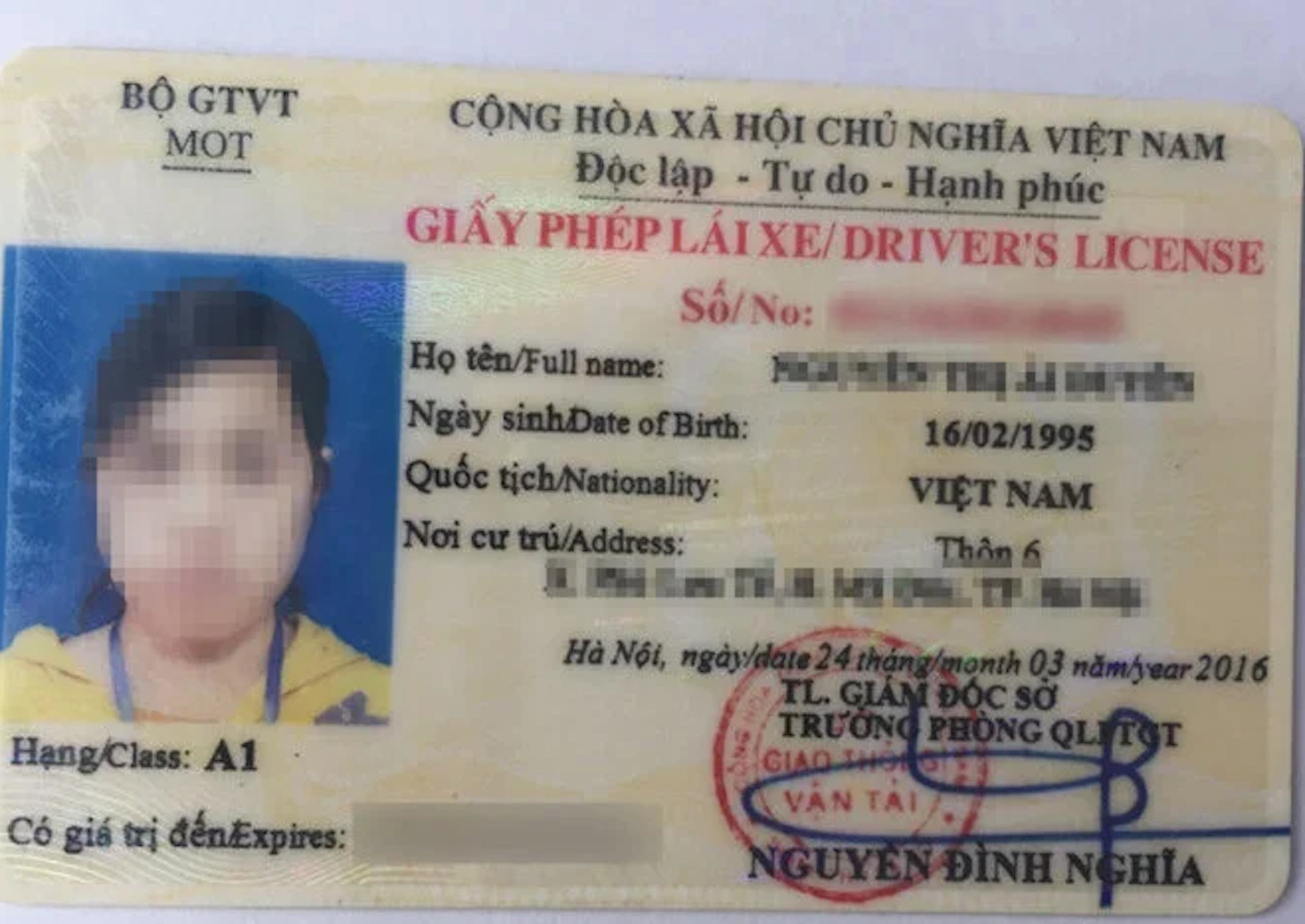 Người có giấy phép lái xe hạng A1 có được điều khiển xe trên 175 cm3? 