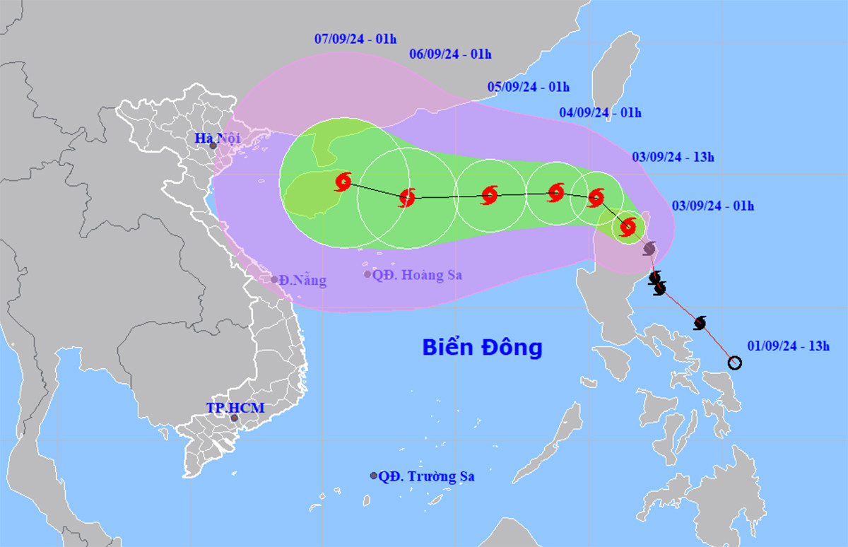 Hôm nay, Biển Đông đón bão số 3, gió có thể giật cấp 16