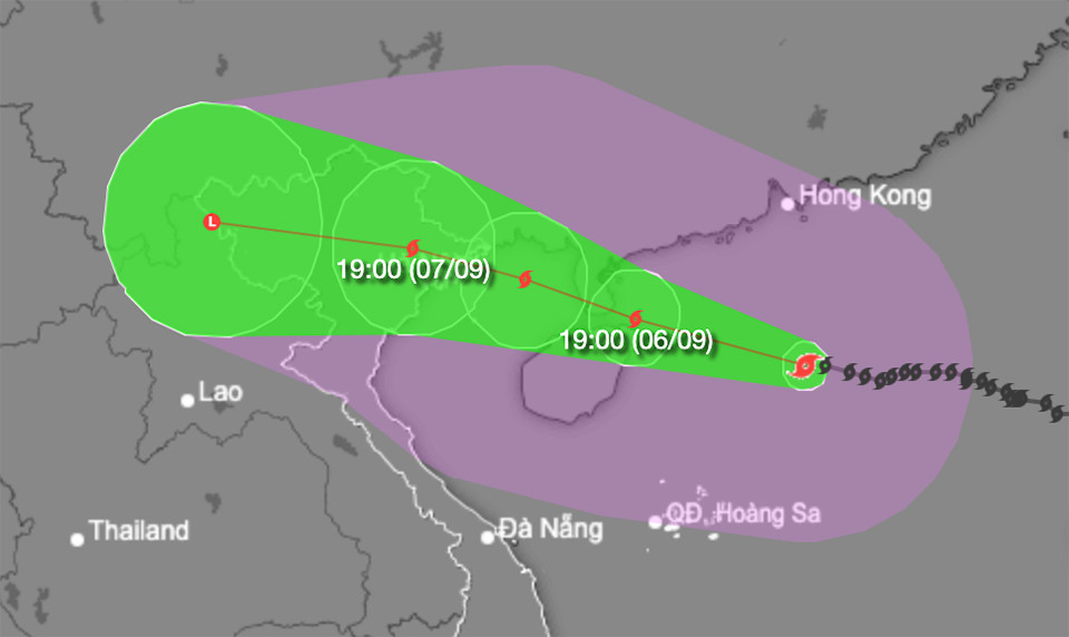 Tin mới nhất về siêu bão Yagi và cường độ khi đi vào đất liền