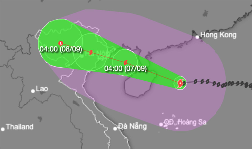 Yagi duy trì cấp siêu bão quần thảo ở Biển Đông, vào vịnh Bắc Bộ mạnh cấp 13-14