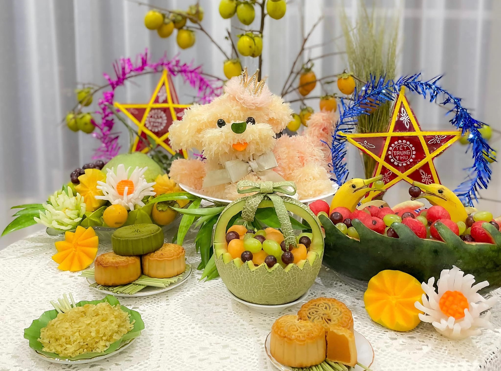 Mâm cỗ trông trăng đêm Trung thu gồm những gì?