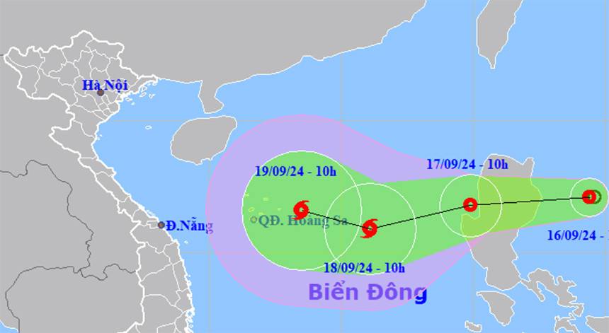 Áp thấp nhiệt đới sắp vào Biển Đông, khả năng mạnh lên thành bão số 4