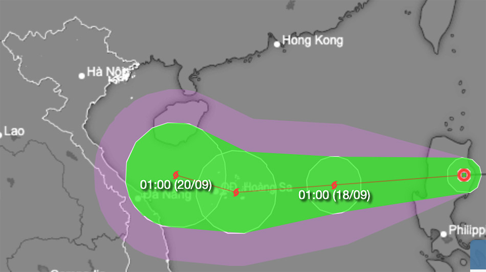 Biển Đông đón bão số 4 trong 24 giờ tới, hướng về quần đảo Hoàng Sa