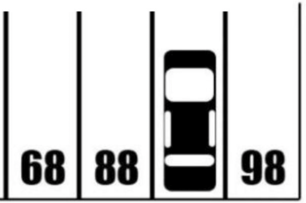 Ô tô nằm ở ô số mấy trong bãi đỗ xe?