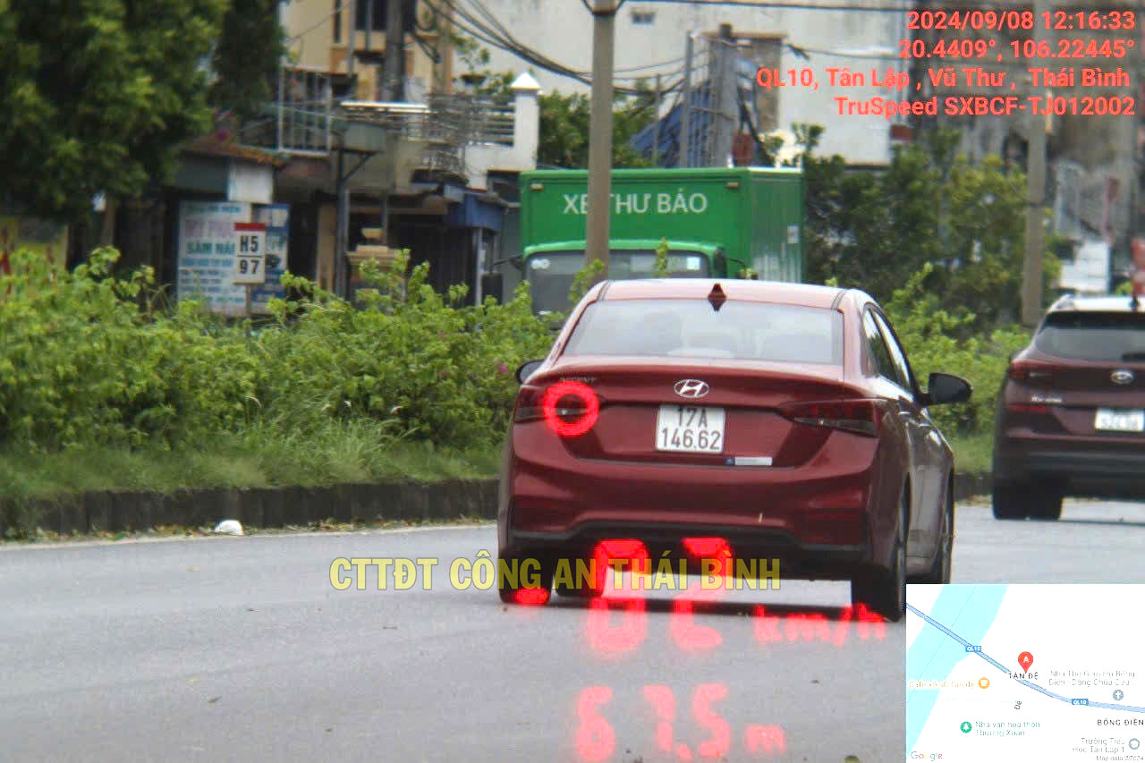 Công an Thái Bình công bố danh sách ô tô bị phạt nguội tháng 9