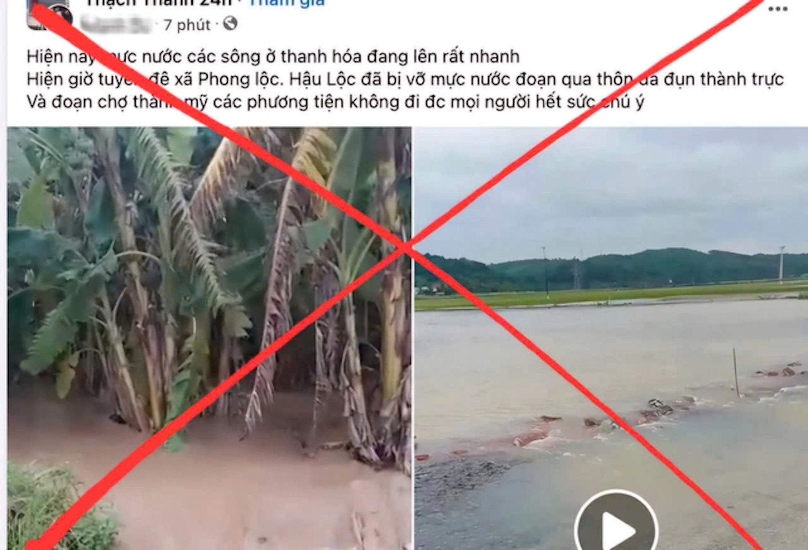 Bác thông tin vỡ đê ở Thanh Hoá