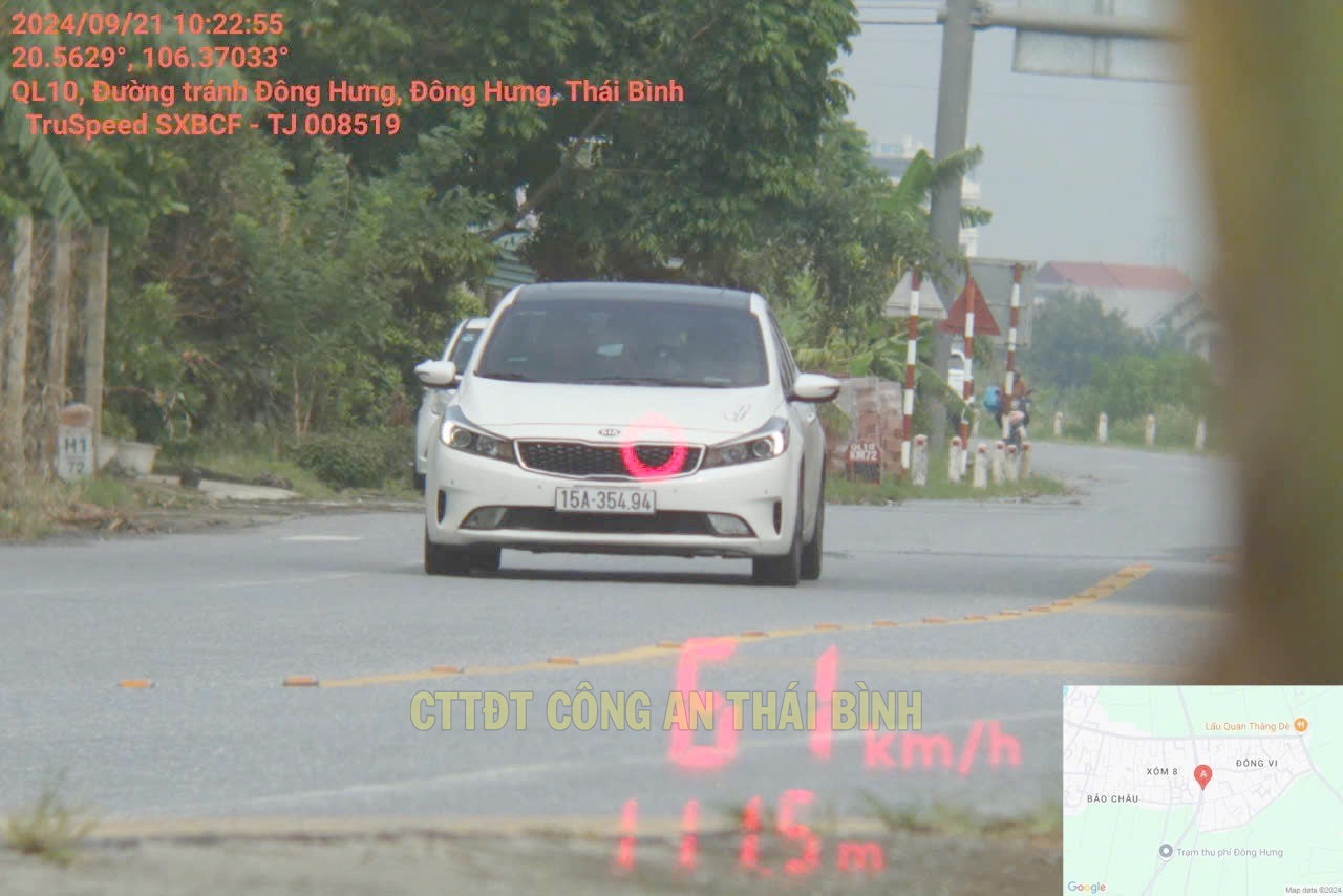 Thái Bình công khai danh sách 82 lượt ô tô bị phạt nguội trong tuần