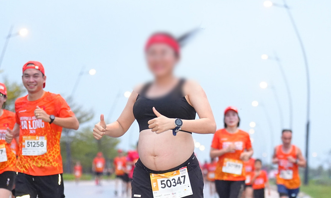Bà bầu 7 tháng thi chạy: Không nên tùy tiện bắt chước