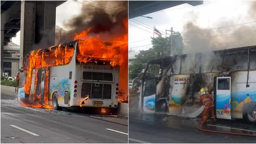 Cháy xe buýt chở học sinh ở Thái Lan, 44 người thương vong