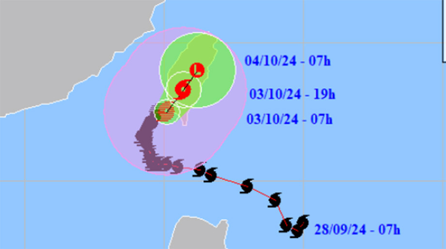 Bão Krathon di chuyển khỏi Biển Đông và suy yếu