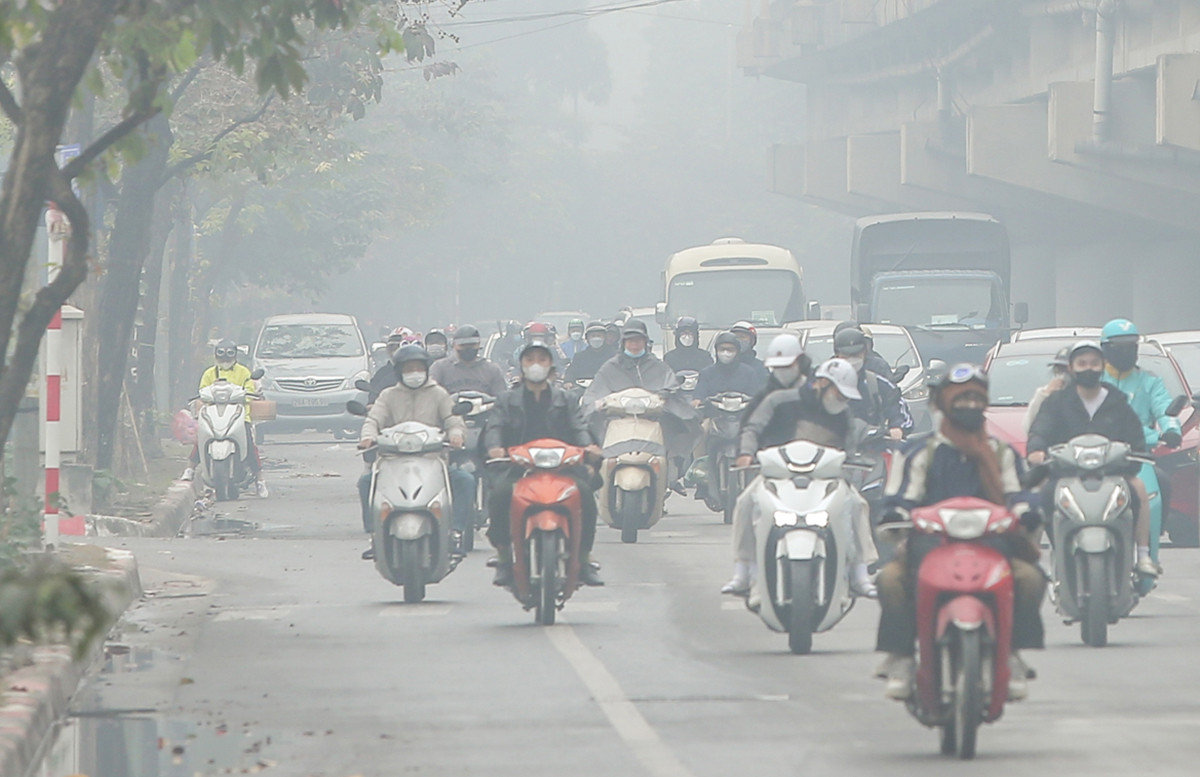 Sáng nay, Hà Nội ô nhiễm không khí thứ 2 thế giới, ở mức gây hại sức khoẻ