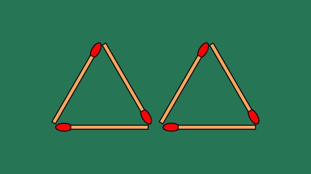 Câu đố khó nhất 2.000 năm qua: Di chuyển que diêm để tạo thành 4 tam giác