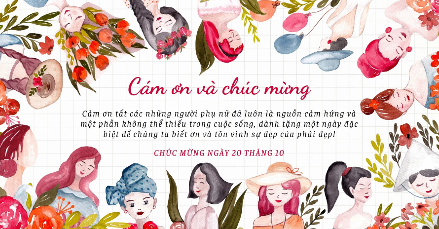 Những mẫu thiệp chúc mừng Ngày Phụ nữ Việt Nam 20/10 đẹp nhất