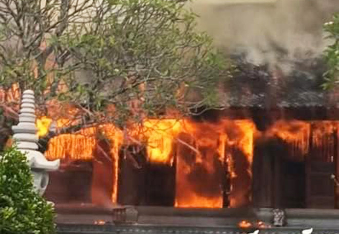 Cháy lớn tại ngôi chùa hơn 800 tuổi ở Phú Thọ