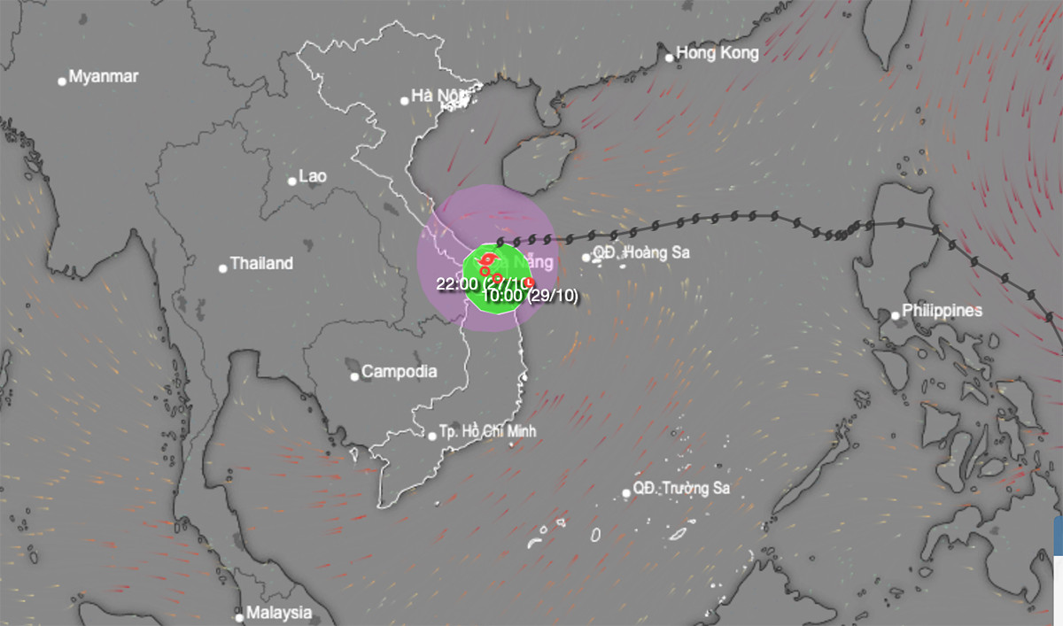 Bão số 6 đổ bộ đất liền Thừa Thiên Huế - Đà Nẵng, đề phòng lũ trên sông Hương