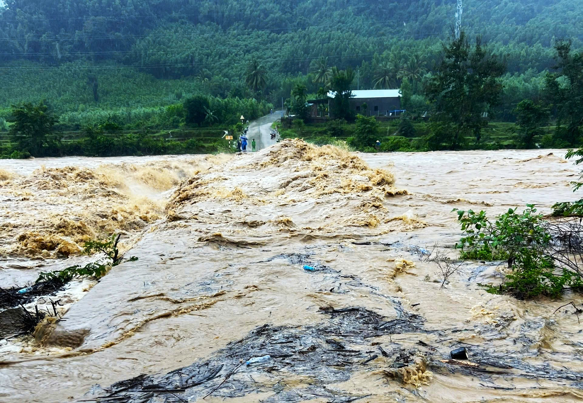 Mưa lớn gây ngập cục bộ tại Bình Định, hàng trăm hộ dân bị chia cắt cô lập