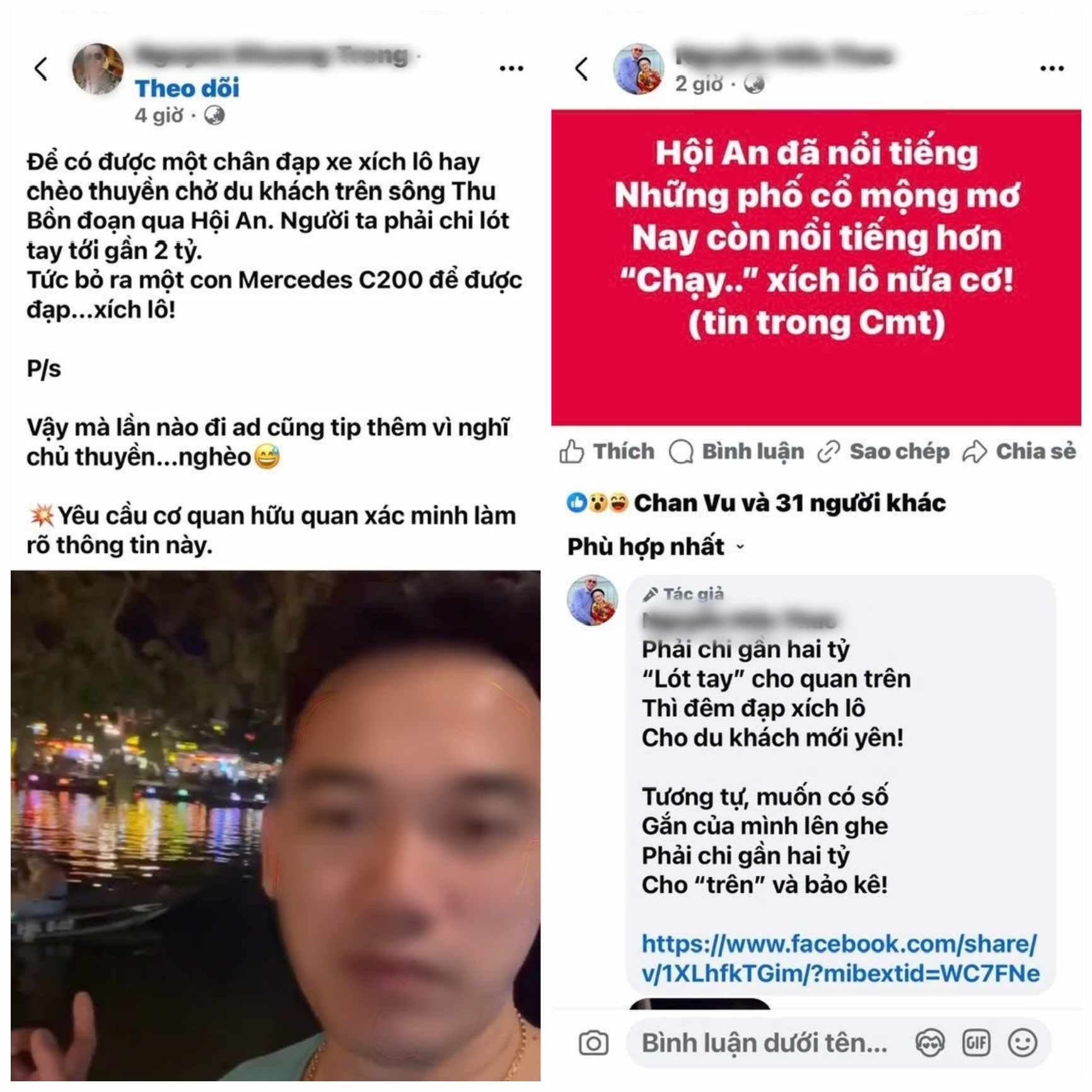 Đề nghị công an điều tra thông tin 'chi 1,8 tỷ để có suất chèo thuyền' ở Hội An