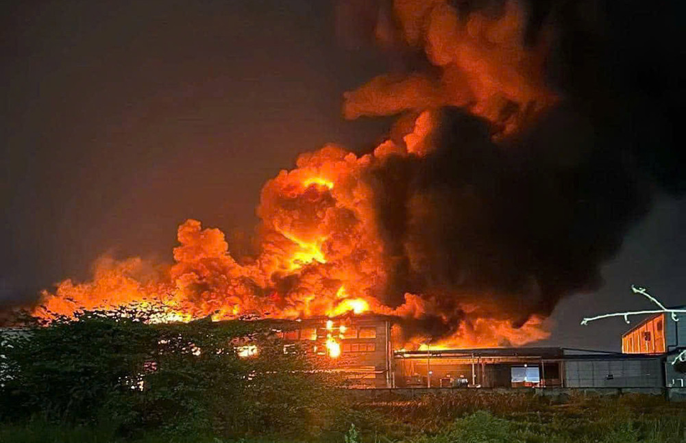 Cháy nhà xưởng trong khu công nghiệp tại Hải Phòng, nhiều tài sản bị thiêu rụi