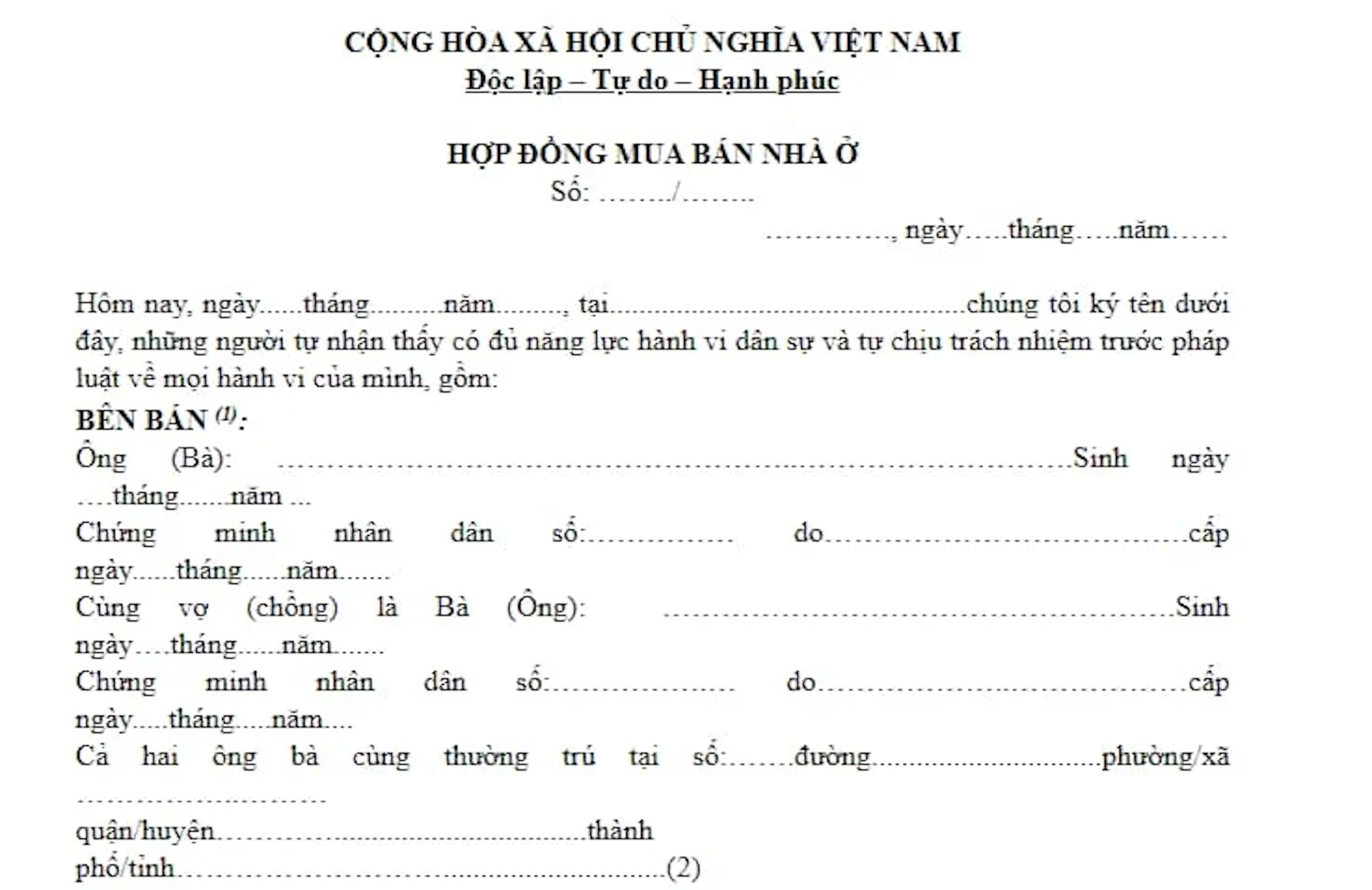 Vi phạm hợp đồng mua bán nhà ở bị phạt thế nào? 