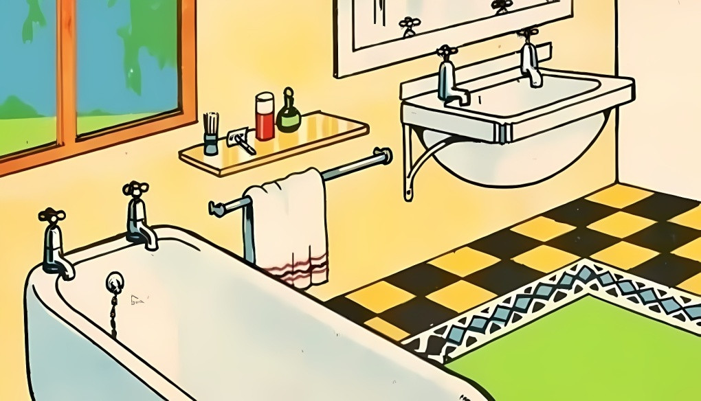 Tìm lỗi sai duy nhất trong phòng tắm?