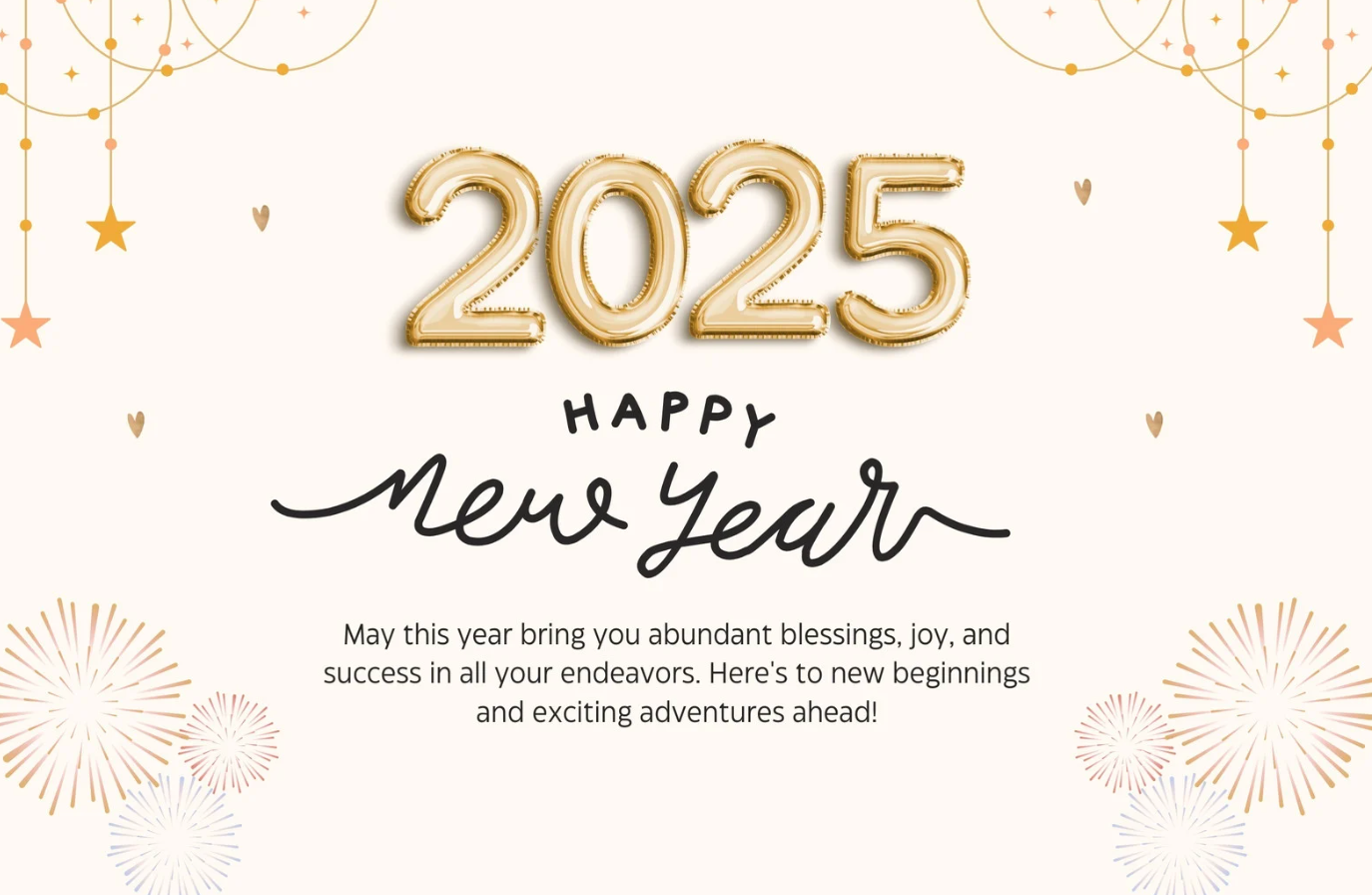 Lời chúc Tết Dương lịch 2025 bằng tiếng Anh