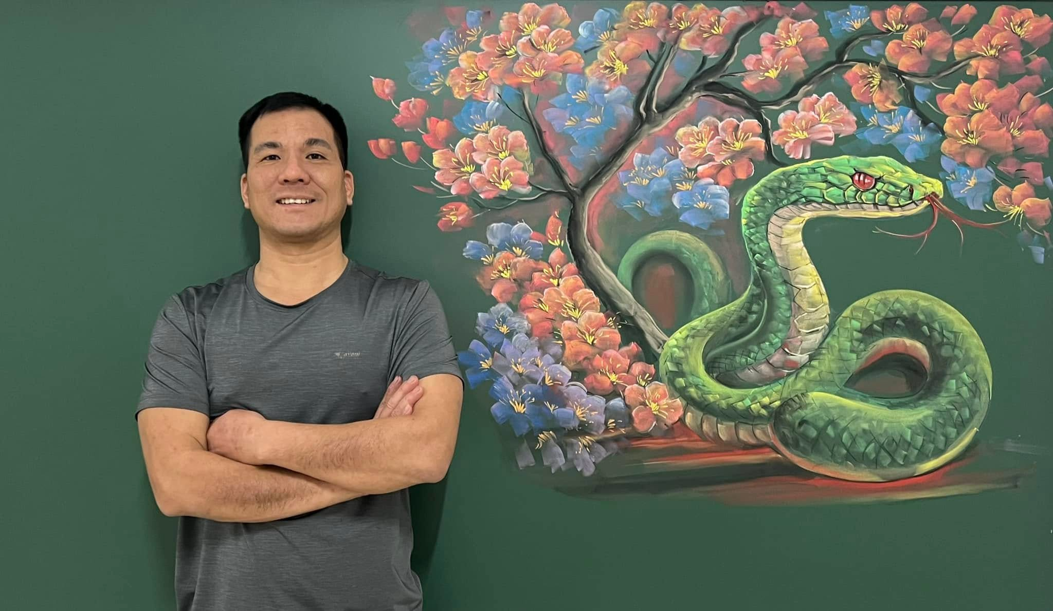 Thầy giáo gây sốt với tranh phấn 3D sống động như thật, bảng đen hoá tuyệt tác