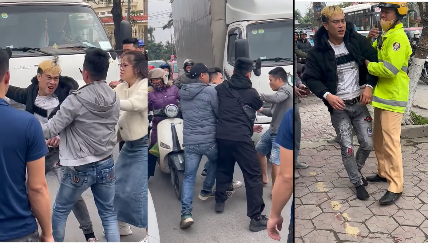 Tài xế xe 20A – 007.05 hành hung người khác sau va chạm giao thông