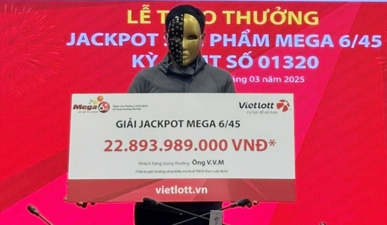 Đi thể dục về, người đàn ông trúng độc đắc Vietlott gần 23 tỷ đồng