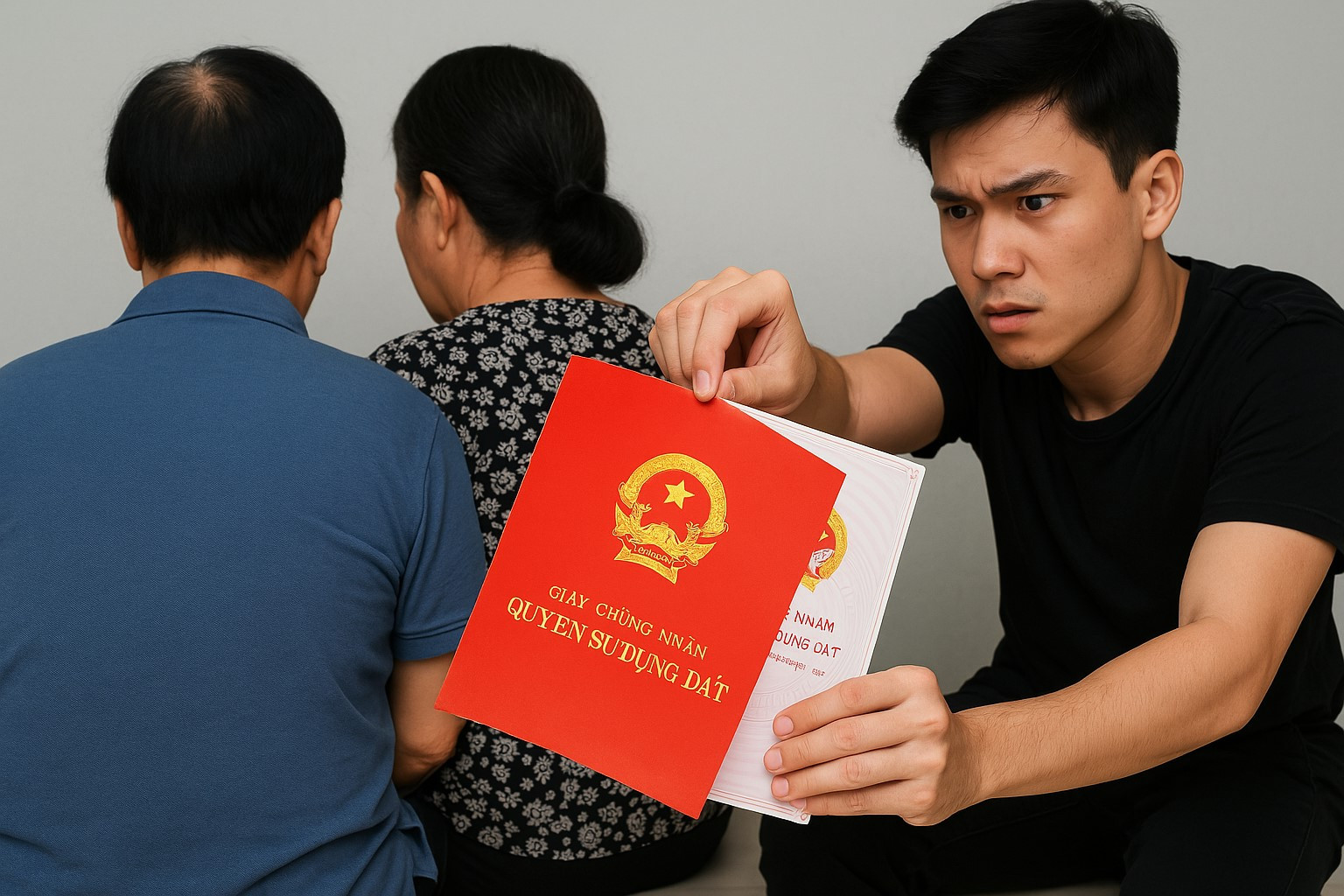 Con trai lấy trộm sổ đỏ đi cầm cố, giải quyết thế nào?