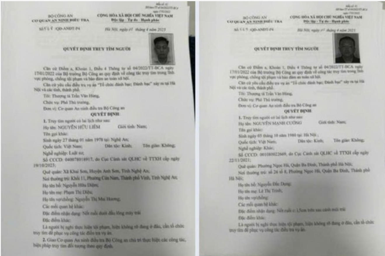 Đề nghị những người liên quan vụ án 'Tổ chức đánh bạc và đánh bạc' trình diện