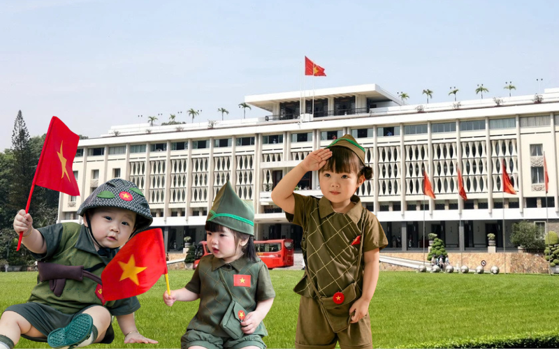 Trào lưu 'em bé yêu nước' lan tỏa khắp mạng xã hội trước thềm đại lễ 30/4