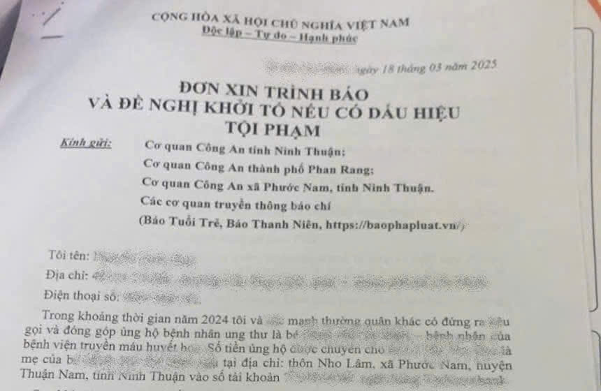 Vụ mẹ Bắp bị tố trục lợi tiền từ thiện: Công an tỉnh Ninh Thuận thông tin