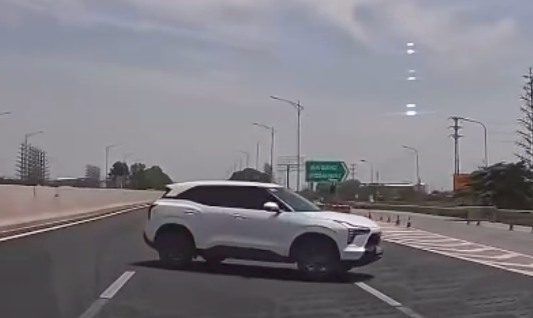 Xử phạt nữ tài xế quay xe đi ngược chiều trên cao tốc Hà Nội - Hải Phòng