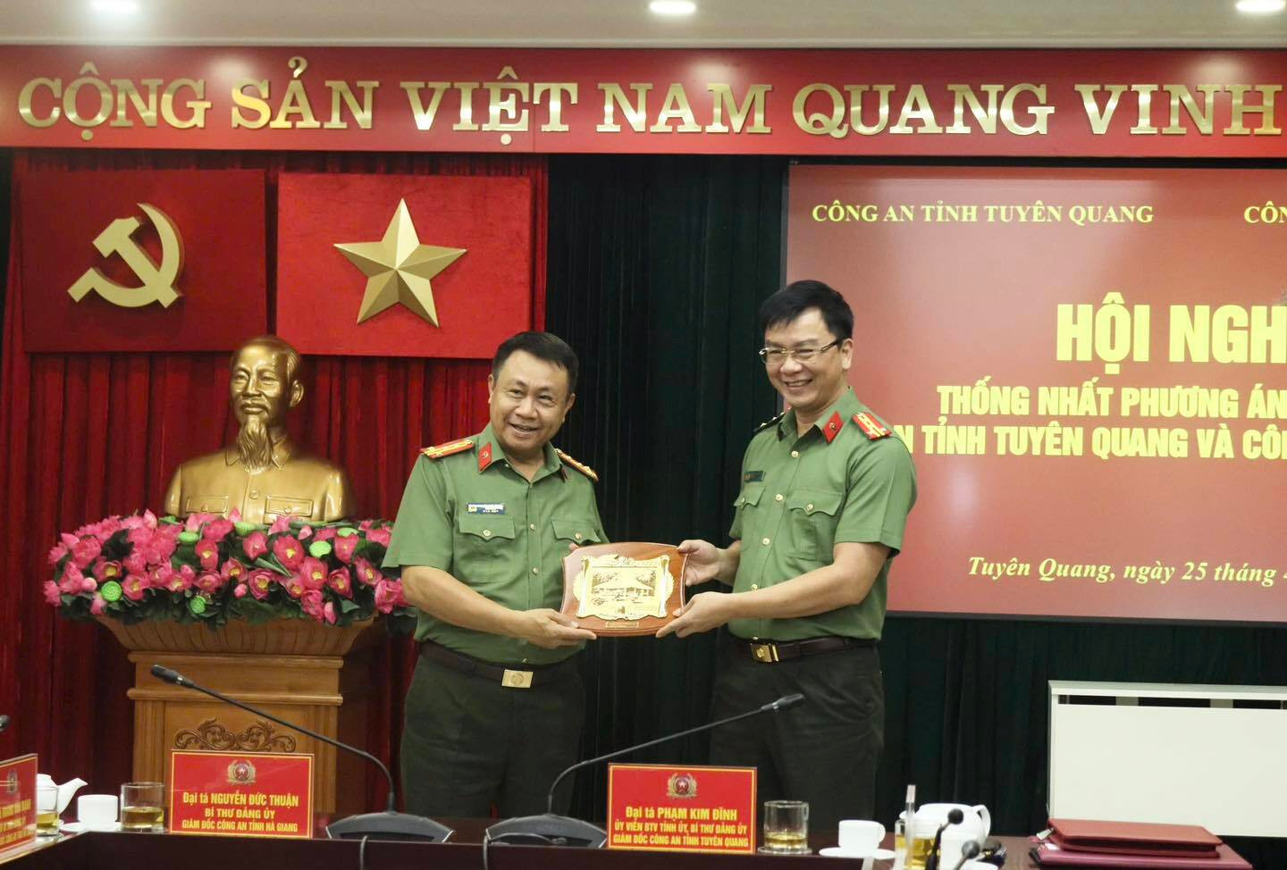 Công an tỉnh Tuyên Quang, Hà Giang thống nhất phương án hợp nhất