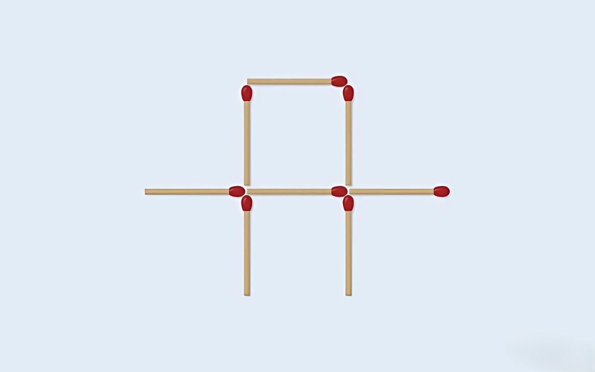 Di chuyển que diêm để có 2 hình vuông