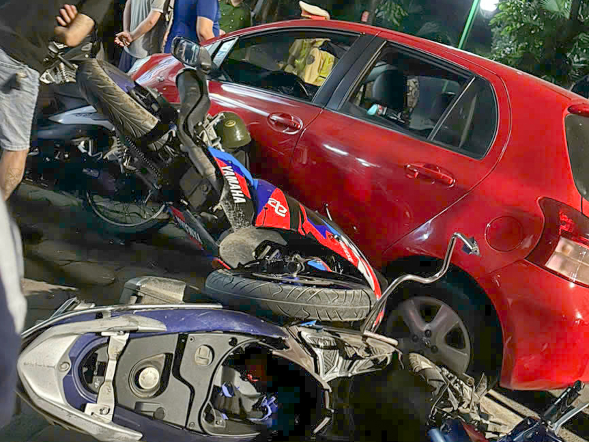 Vụ ô tô tông liên hoàn 6 xe máy ở Hà Nội: Kết quả nồng độ cồn, ma túy của tài xế