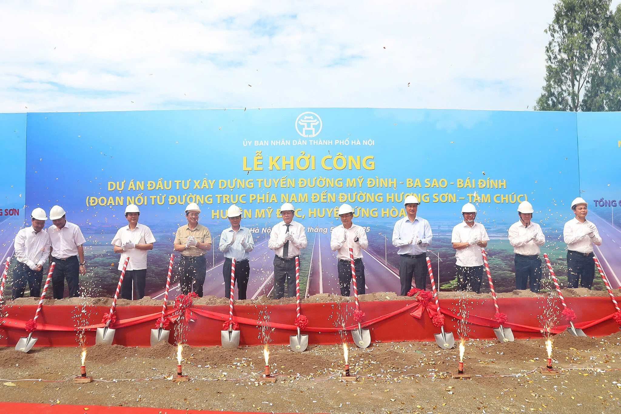 Khởi công xây dựng trục đường Mỹ Đình - Ba Sao - Bái Đính hơn 2.000 tỷ đồng