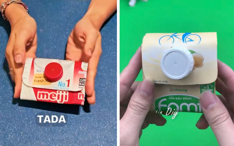 Trào lưu biến vỏ hộp sữa thành ví đựng tiền 'trendy'