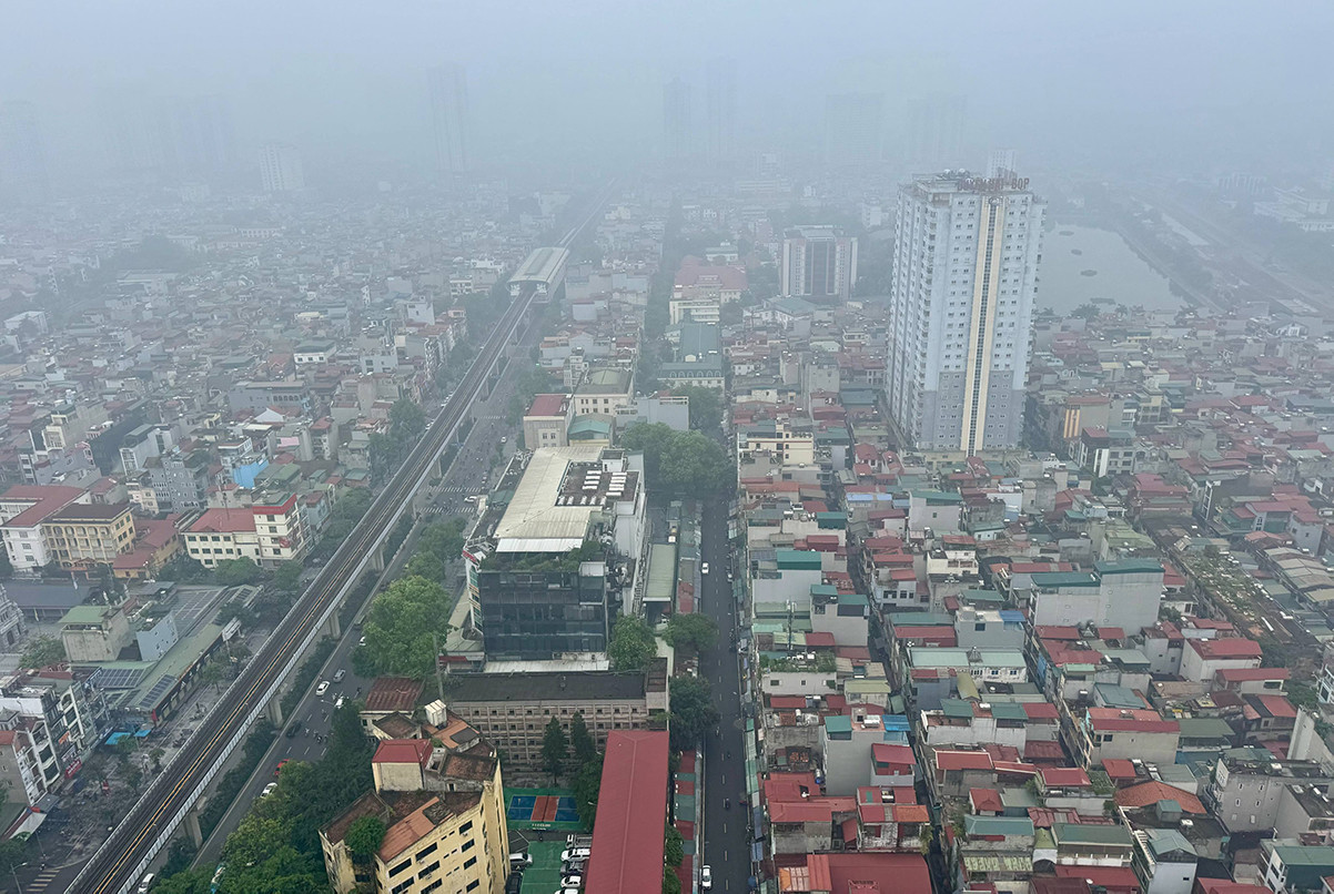 Sáng nay Hà Nội mù mịt, ô nhiễm không khí đứng thứ 2 thế giới