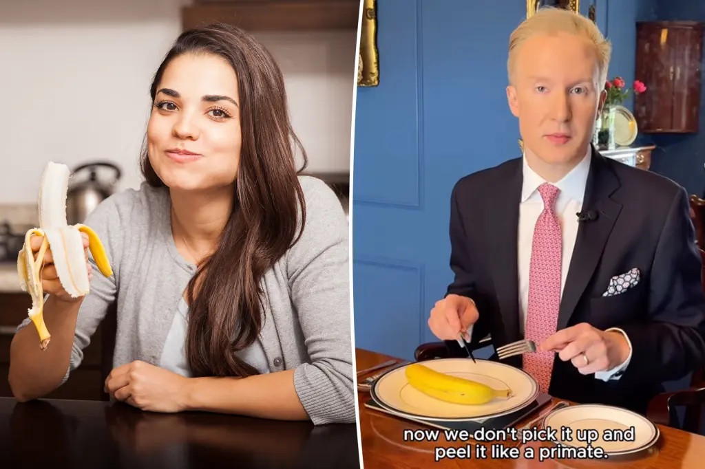 Hướng dẫn 'ăn chuối phải dùng dao nĩa mới thanh lịch' khiến dân mạng dậy sóng