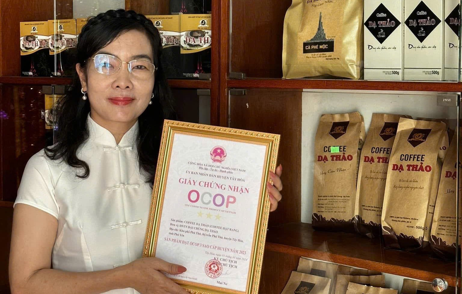 Cà phê Dạ Thảo bán 17 tấn hàng giả: Từng được vinh danh sản phẩm OCOP 3 sao