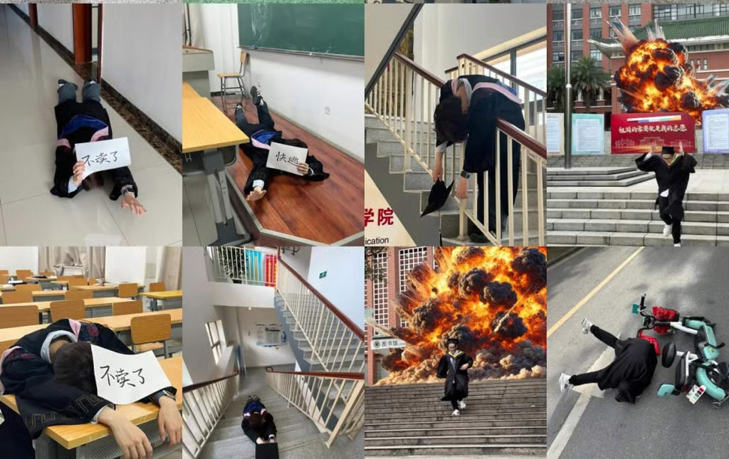 Trào lưu chụp ảnh kỷ yếu hài hước để phản ánh sự chán ghét bản thân