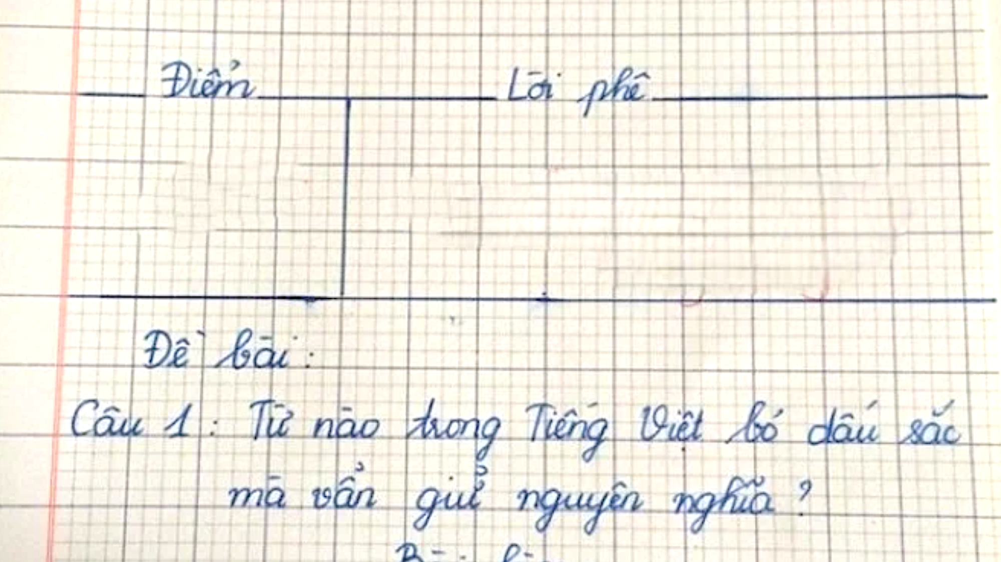 Từ nào trong Tiếng Việt bỏ dấu sắc mà vẫn giữ nguyên nghĩa?