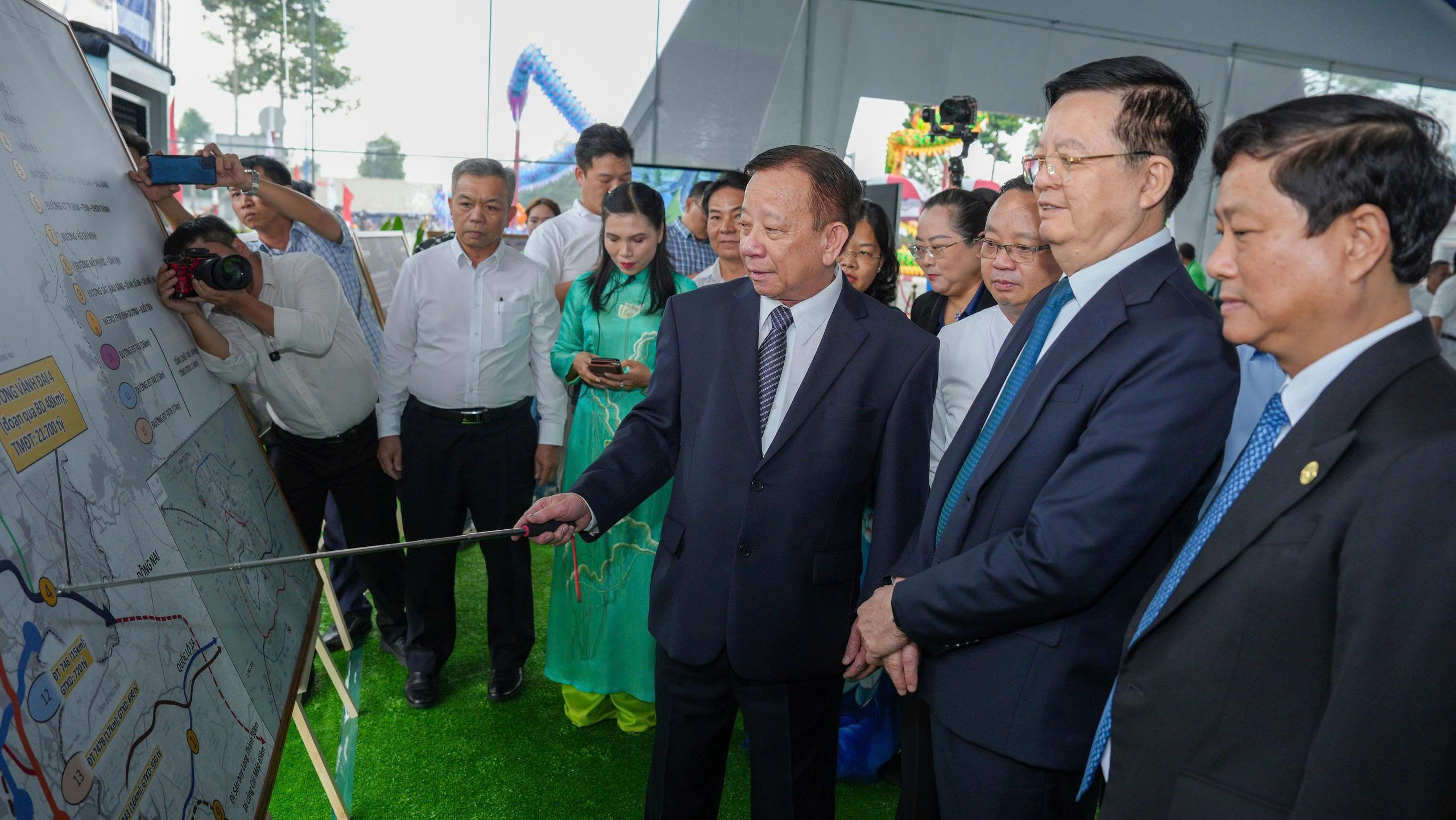 Bình Dương khởi công đường Vành đai 4 TP.HCM đoạn cầu Thủ Biên - sông Sài Gòn