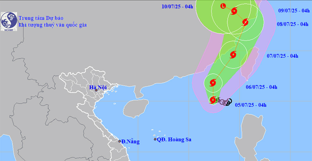 Bão số 2 hình thành trên Biển Đông, miền Bắc nước ta sắp mưa lớn trở lại