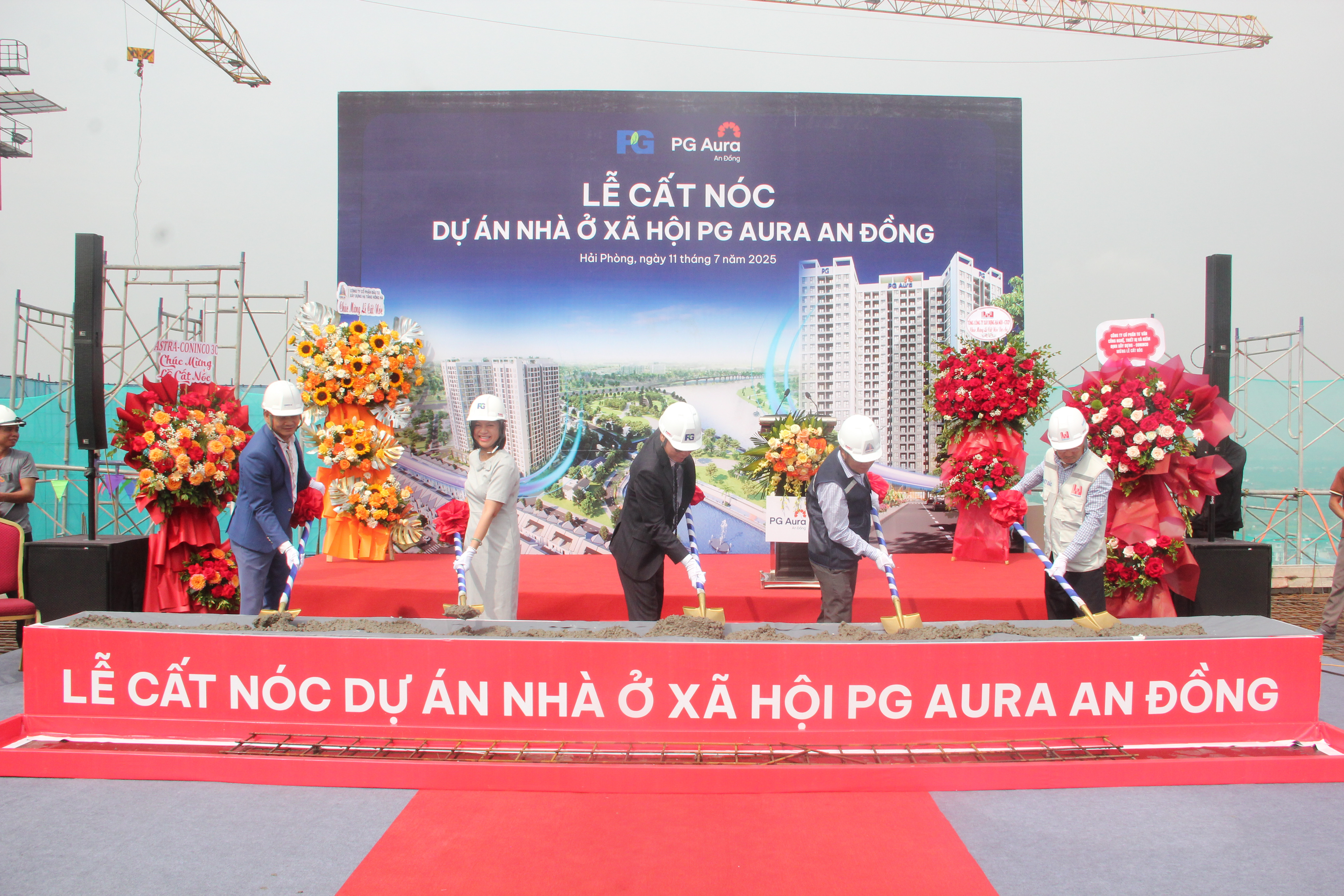 Dự án PG Aura An Đồng cất nóc, dự kiến bàn giao nhà quý I/2026