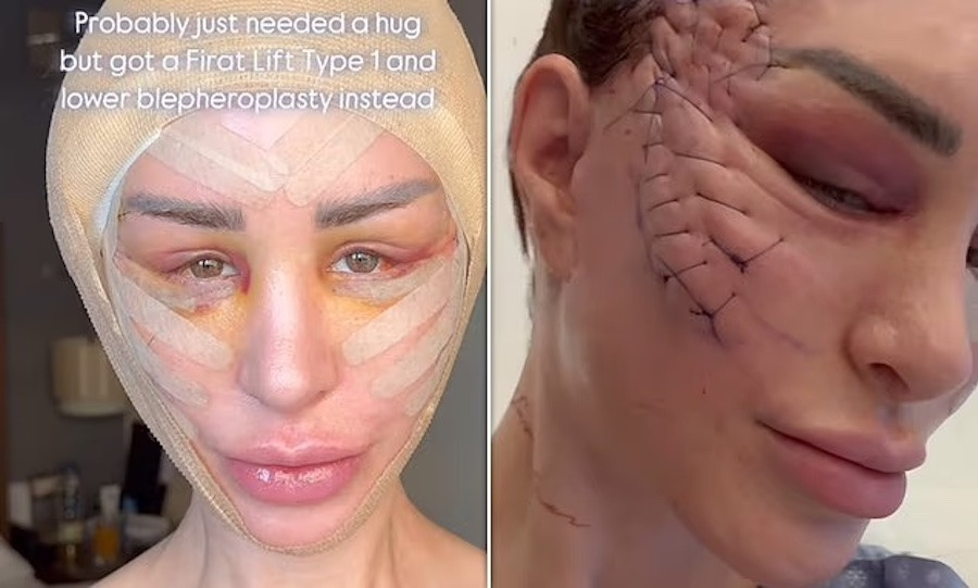 Mốt căng da mặt như dị nhân đang 'làm mưa làm gió' khiến nhiều người rùng mình