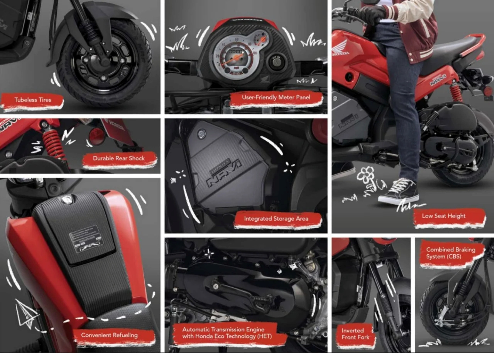 Honda NAVi 110 lộ diện: Xe ga giá rẻ dáng dấp phân khối lớn