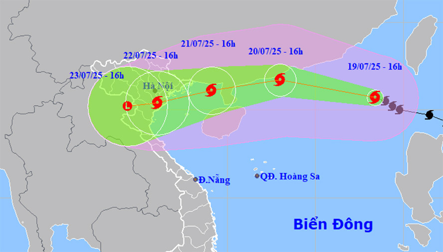 Bão số 3 Wipha có thể đạt cấp 12, dự báo đổ bộ miền Bắc và Thanh Hóa
