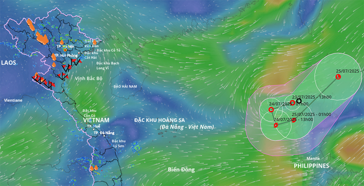 Áp thấp nhiệt đới vào Biển Đông liên tục đổi hướng, ngày mai mạnh thành bão